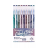 Stylos gel x 9 à pointe fine Noir Coloré Languo