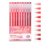 Stylos gel x 9 à pointe fine Nuance Rouge Languo