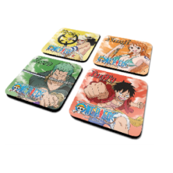 Pack de 4 Dessous de Verre Personnages ONE PIECE