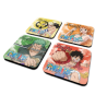 Pack de 4 Dessous de Verre Personnages ONE PIECE