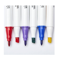 SET DE 12 Feutres à eau DOUBLE POINTES  Kingart