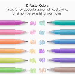 Stylo Gel 12 Pastel Couleurs Kingart