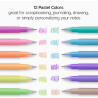 Stylo Gel 12 Pastel Couleurs Kingart