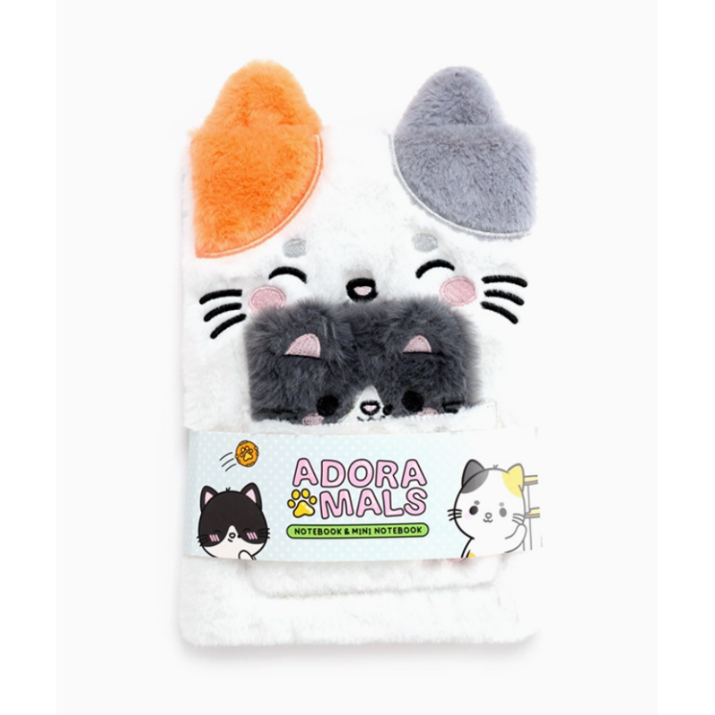 DOUBLE CARNET CHAT GRAND + MINI KAWAII