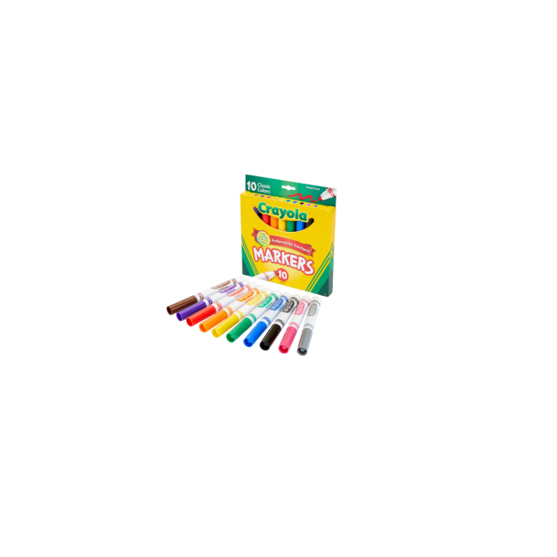 Feutres de Coloriage Crayola à Pointe Large Couleurs Classiques