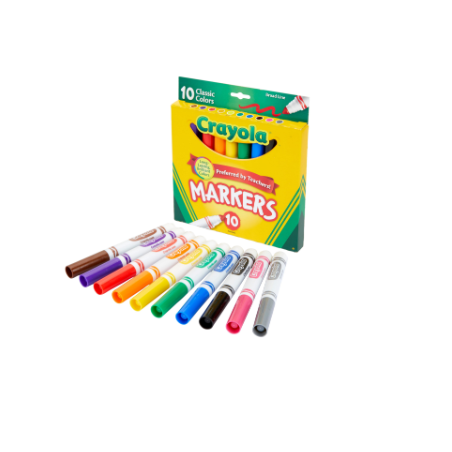 Feutres de Coloriage Crayola à Pointe Large Couleurs Classiques
