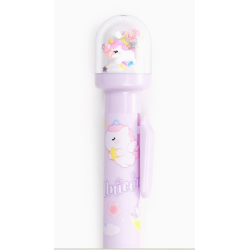 Stylo Magique Licorne Topper Boule A Neige