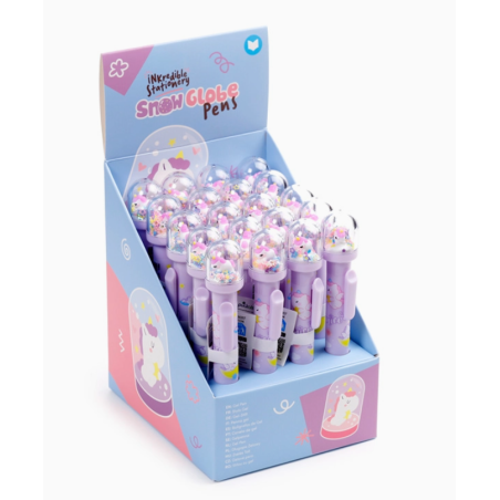 Stylo Magique Licorne Topper Boule A Neige