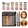 SET DE 22 PACKS ACRYLIQUE POINTE FINE MARRON 07MM