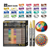 SET DE 22 PACKS ACRYLIQUE POINTE FINE METALLIQUE 07MM
