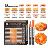 SET DE 22 PACKS ACRYLIQUE POINTE FINE ORANGE 07MM