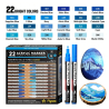 SET DE 22 PACKS ACRYLIQUE POINTE FINE BLEU 07MM