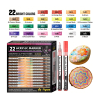 SET DE 22 PACKS ACRYLIQUE POINTE FINE PAILLETTES 07MM