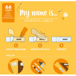 Étiquettes Adhésives avec Film Protecteur My Name Is... Teddy Bear LEGAMI