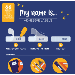 Étiquettes Adhésives avec Film Protecteur My Name Is... Space LEGAMI