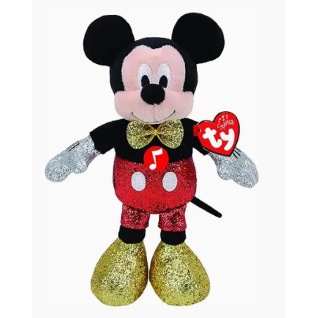 Peluche rouge pailleté Mickey Mouse Disney