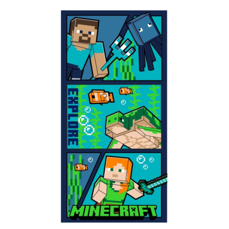 Serviette de Plage MINECRAFT Explore 70x140cm