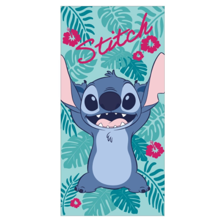 Serviette de plage  Stitch Fleur Disney 70x140cm