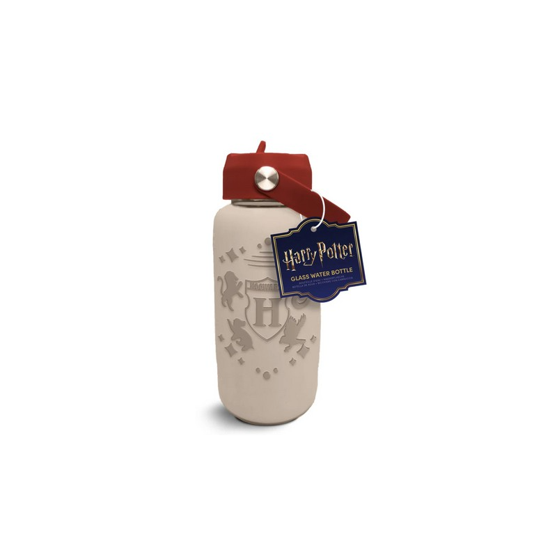 Gourde Harry Potter Poudlard en verre avec housse en silicone 800 ml