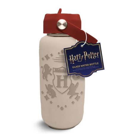Gourde Harry Potter Poudlard en verre avec housse en silicone 800 ml