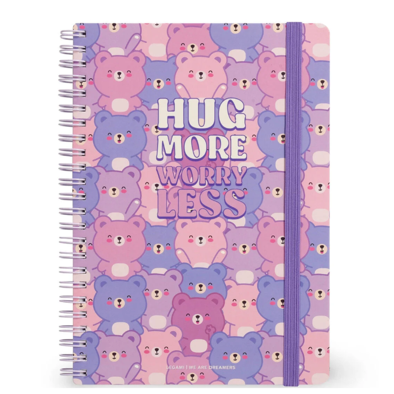 Cahier Ligné A5 à Couverture Rigide Illustrée  Teddy Bear Avec Spirale LEGAMI