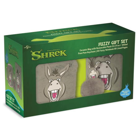 Coffret Carnet A5 + Mug 440 ml + Porte-Clé L'Ane Shrek Disney