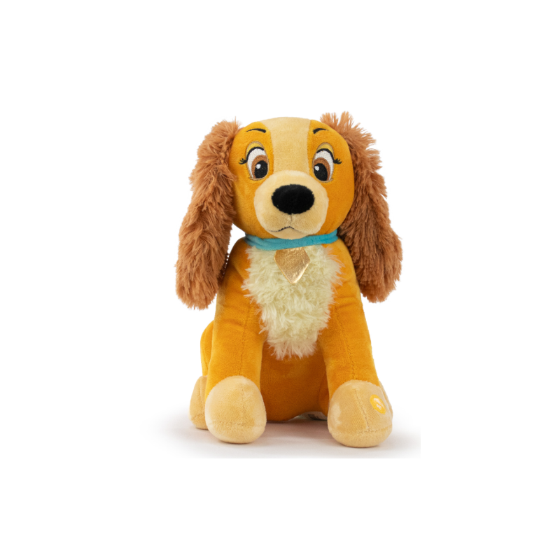 Peluche avec son, Lady Disney La Belle et le Clochard 30 cm