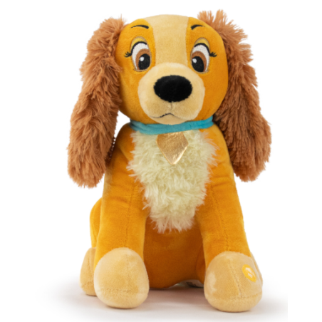 Peluche avec son, Lady Disney La Belle et le Clochard 30 cm