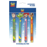 TOY STORY - 4 Stylos à Gel Effaçable + Tête Topper