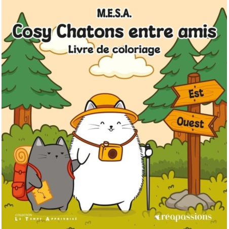 Les Cosy Chatons entre amis - Coloriages cocooning pour se détendre