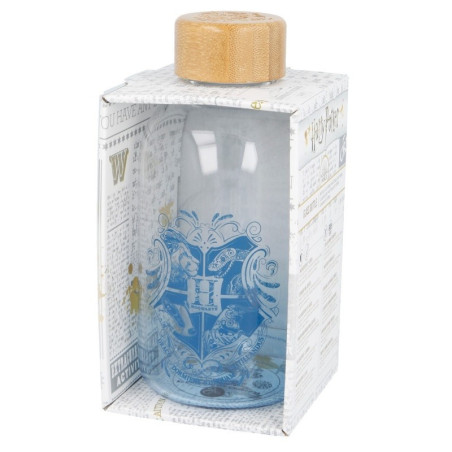 BOUTEILLE EN VERRE BLEU POUDLARD