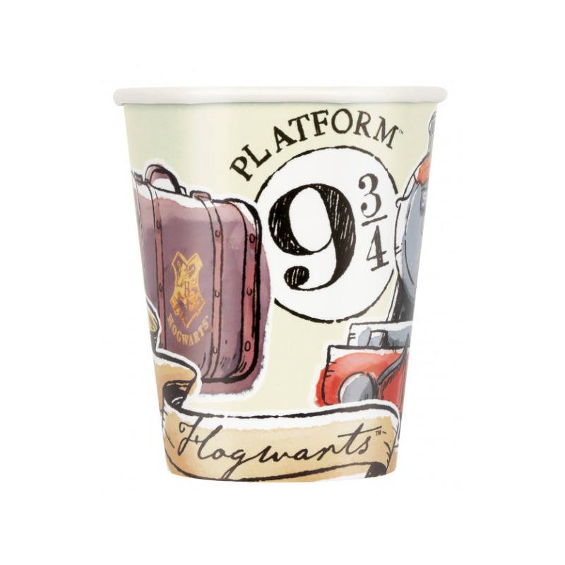 Lot de 8 gobelets en carton Harry Potter - PLATEFORM 9 3/4