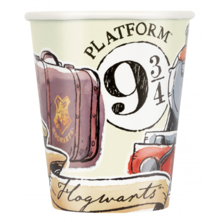 Lot de 8 gobelets en carton Harry Potter - PLATEFORM 9 3/4